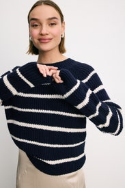 Ribbed Stripe Pullover by VINCE.
