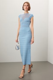 Sheer Bustier Gown by Hervé Léger