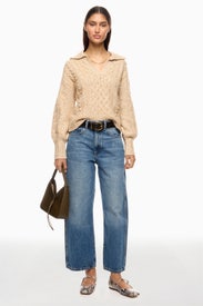 Warren Polo Cable Sweater by Madewell