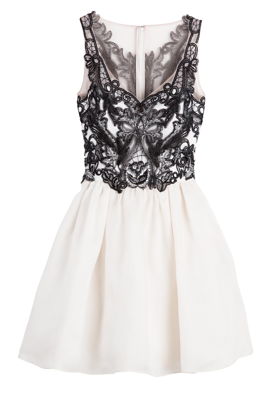 Contrast Silk Gazaar Dress by Marchesa Notte