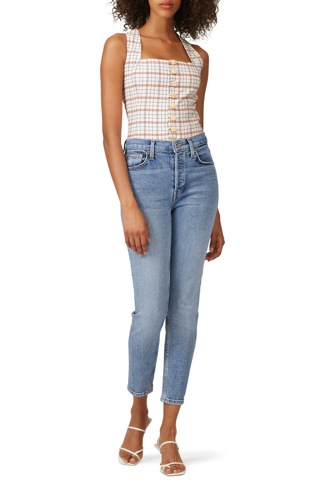 Plaid Cross Back Top by Nicholas 0