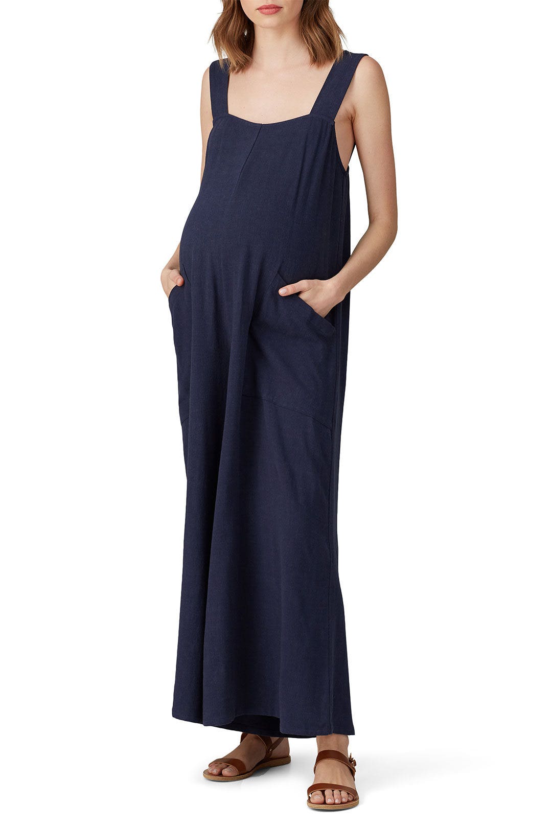 Linen Lyla Maternity Jumpsuit by Rachel Pally 0