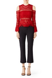 Red Dillon Blouse by Saylor