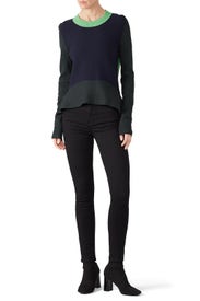 Three Tone Colorblock Sweater by Tome
