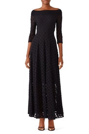 Black Dot Gown by Fuzzi