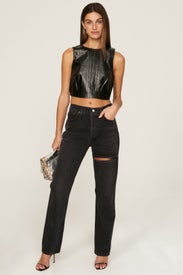 Better Than Leather Top by GOOD AMERICAN