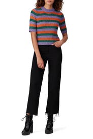 Stripe Lurex Knit Sweater by GANNI