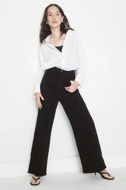 Petite Black Mia Wide Leg Jeans by Joe's Jeans