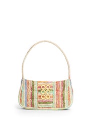 Rainbow Raffia Shoulder Bag by Kooreloo
