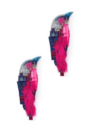 Fuschia Bird Earrings by Mignonne Gavigan