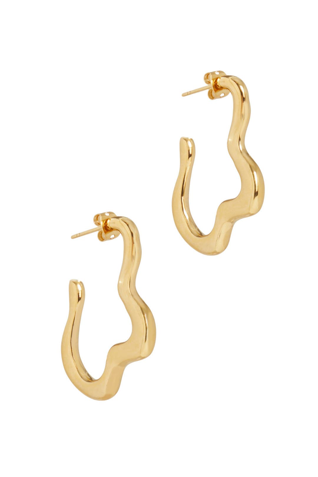 Gold Squiggle Earrings by Missoma | Rent the Runway