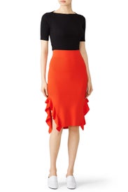 Side Flounce Skirt by Opening Ceremony