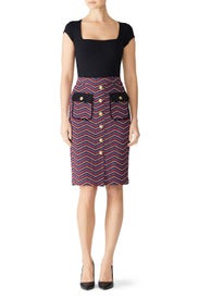 Chevron Button Skirt by Slate & Willow
