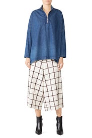 Windowpane Gaucho Pants by Victor Alfaro