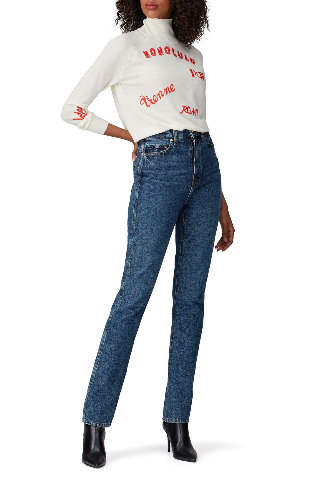 【新品】Victoria Victoria Beckham セーター City Embroidered Sweater by Victoria Victoria Beckham | Rent