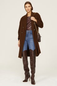 Brown New Guard Recycled Leather Tee by AS by DF