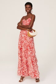 Red Floral Maxi by Badgley Mischka
