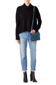 Draped Mock Neck Sweater by BROWN ALLAN