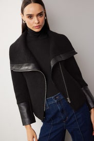 Leather Detail Jacket by Club Monaco
