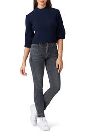 Grayscale Rigid High Rise Straight Charlotte Jeans by Citizens of Humanity