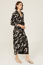 Abstract Print Wrap Dress by Donna Morgan