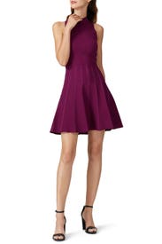 Purple Knit Flare Dress by Great Jones
