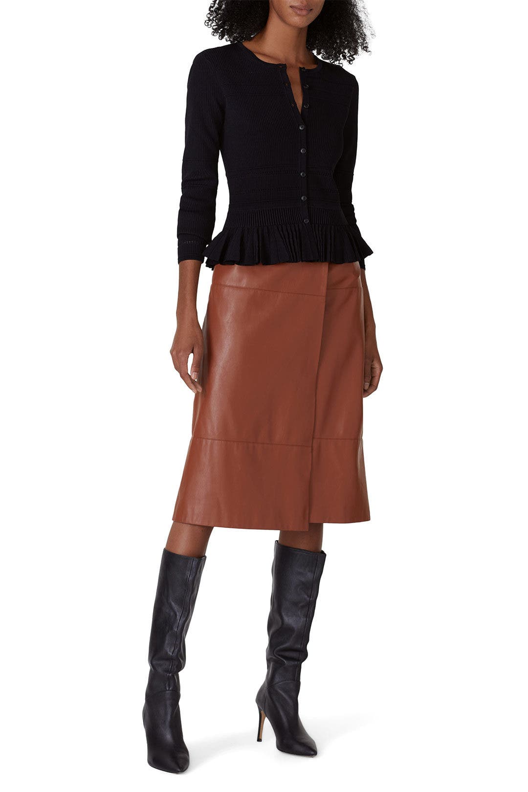 Black Peplum Cardigan by Jason Wu x RTR | Rent the Runway