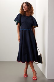 Navy Buttercup Dress by Rosie Assoulin