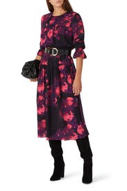 Black Floral Peasant Dress by Victor Alfaro x RTR