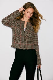 Intarsia Glen Plaid Jacket by VINCE.