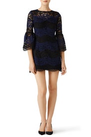 Wavy Stripe Bell Sleeve Dress by Cynthia Rowley