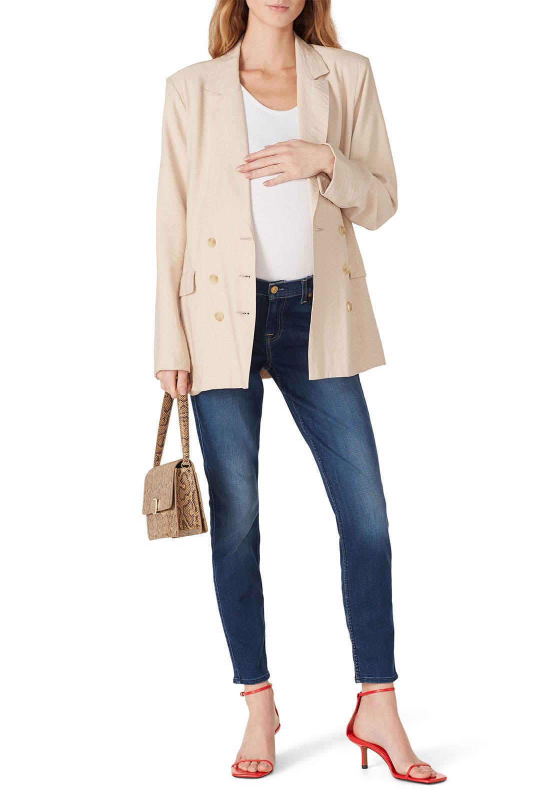 Light Blue Maternity Jeans by 7 For All Mankind 0