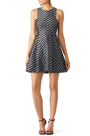 Silver Chevron Columbia Dress by LIKELY