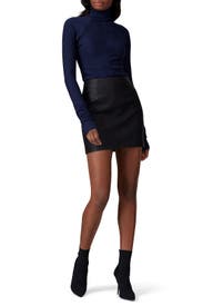 Quilted Faux Leather Skirt by Louna