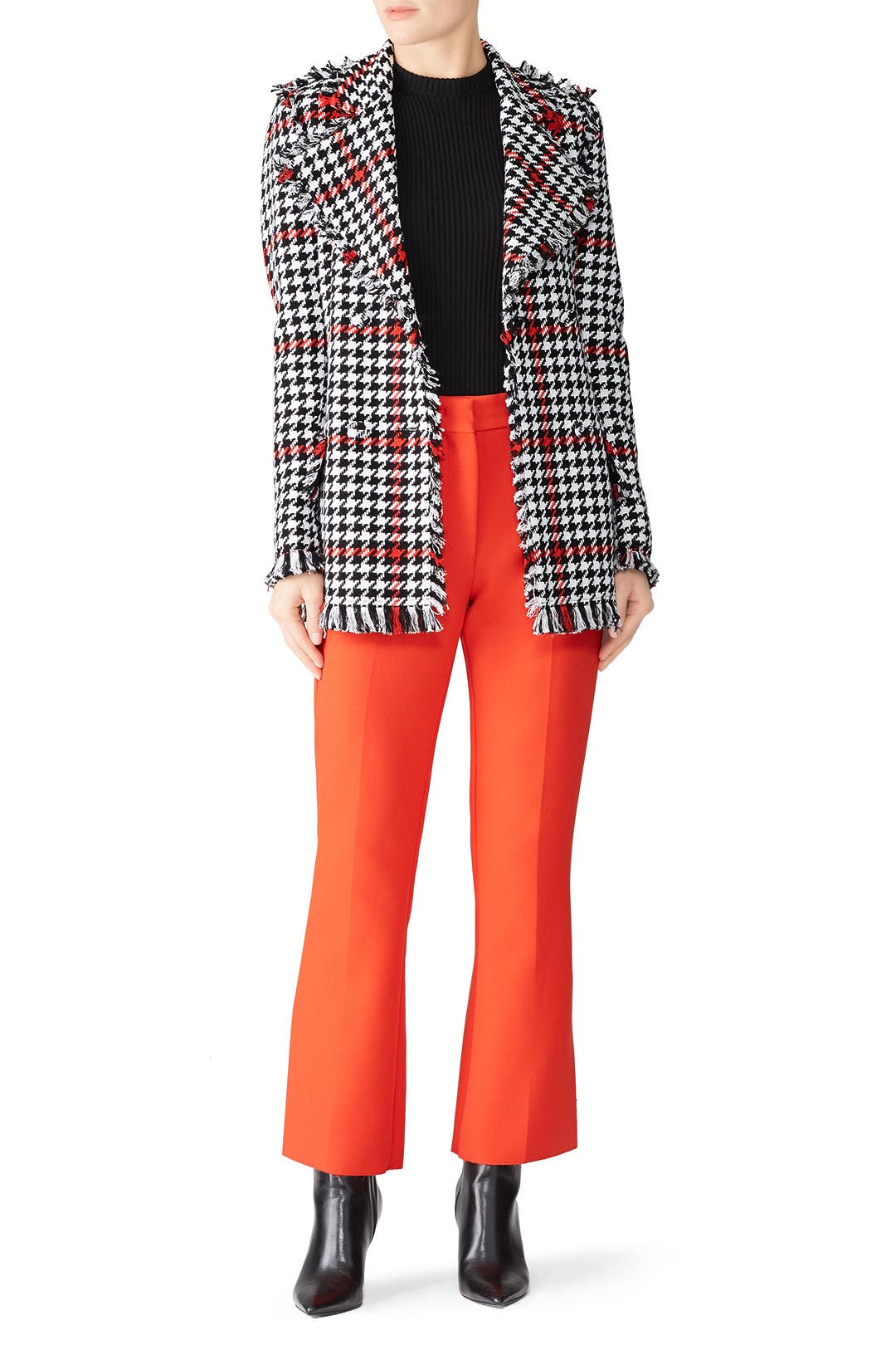 Fringe Houndstooth Blazer by MSGM | Rent the Runway