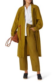 Green Procure Trench Coat by Rachel Comey