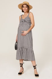 Gingham Maternity Dress by ripe