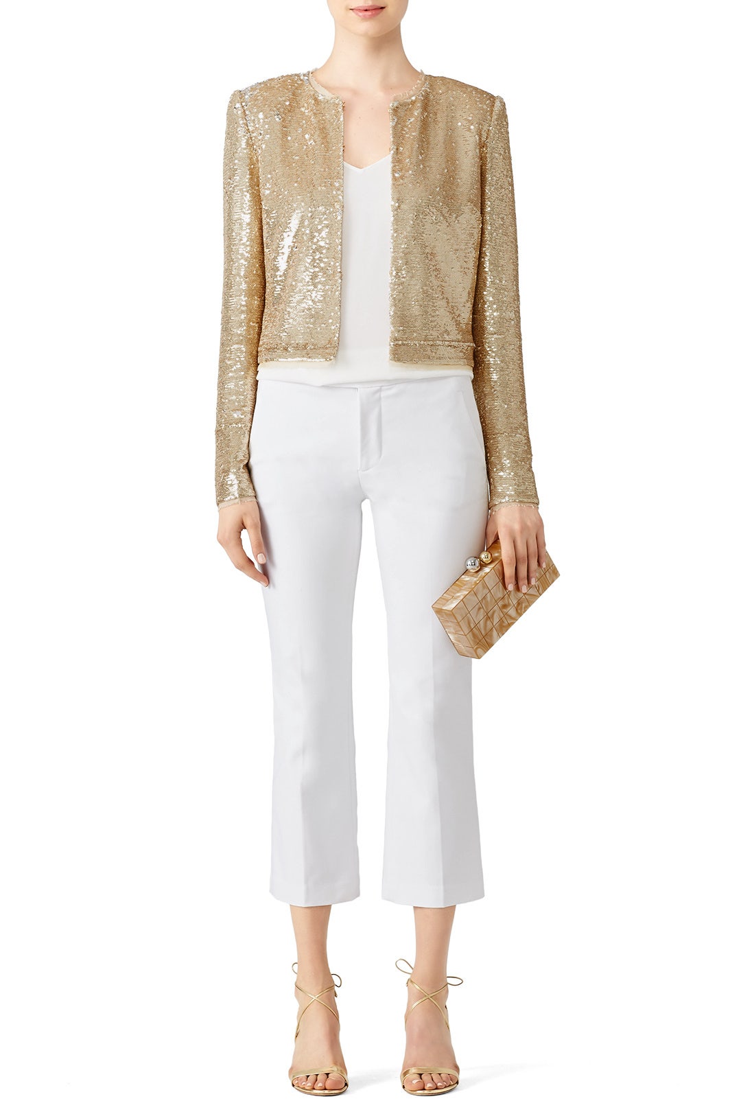 Sequined Gold Jacket by Rachel Zoe 0