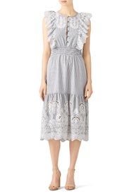 Striped Maliyah Midi Dress by Saylor