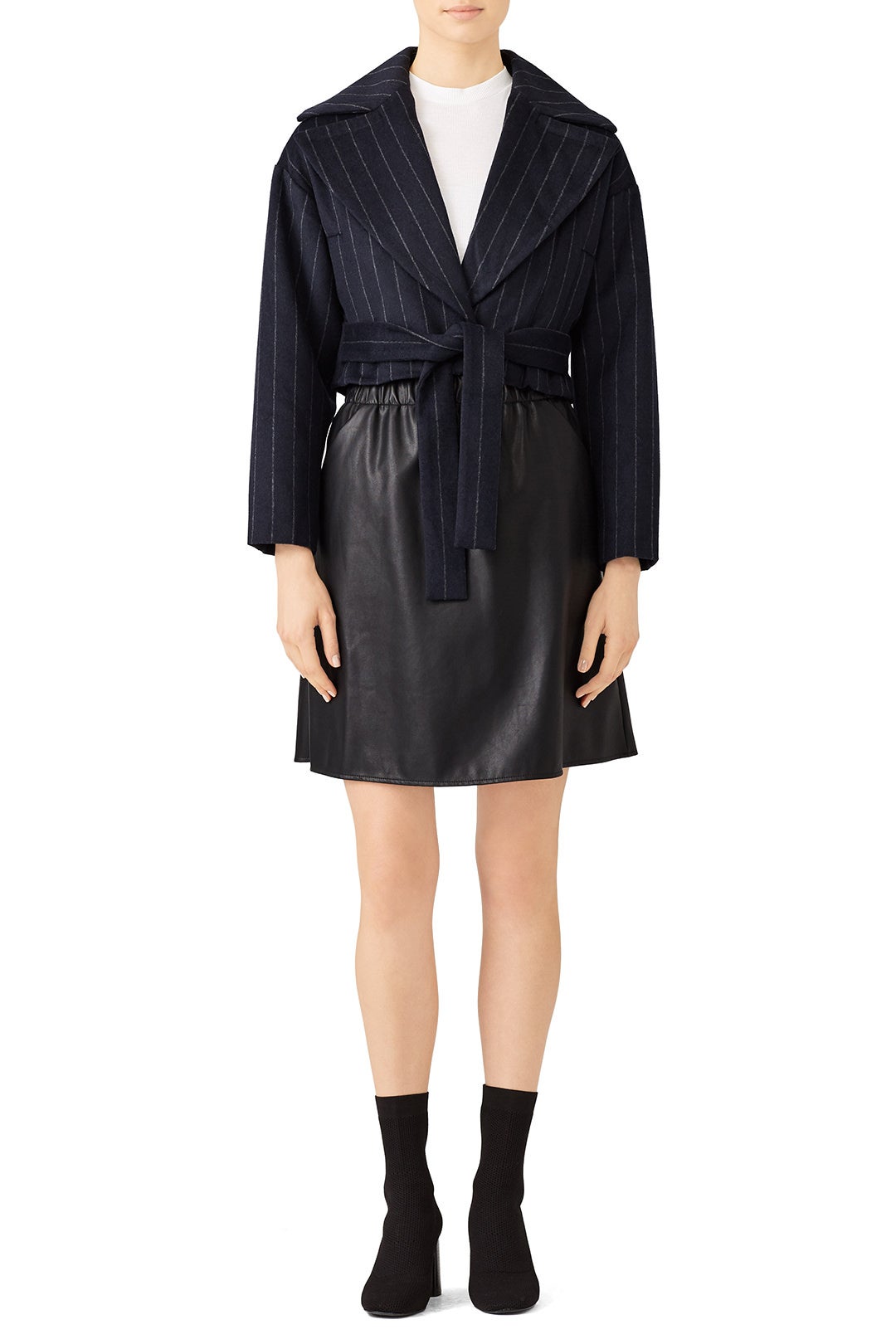 Black Luxe Faux Skirt by Slate & Willow 0