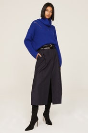 Blue Pointelle Turtleneck by Thakoon x RTR