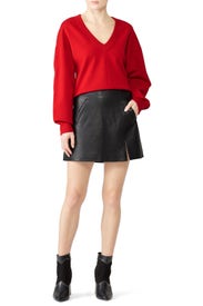 Latch On Faux Leather Mini Skirt by BLANKNYC