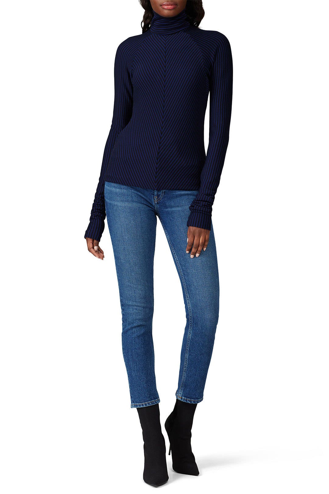 Chevron Striped Turtleneck by Haider Ackermann 0