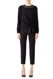 Ribbed Collar Top by Jason Wu