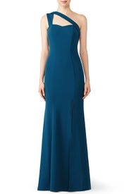 One Shoulder Gown by LM Collection