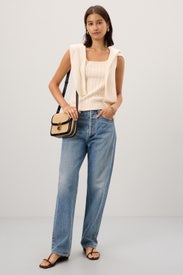 White Cable Knit Tank by Lauren Ralph Lauren