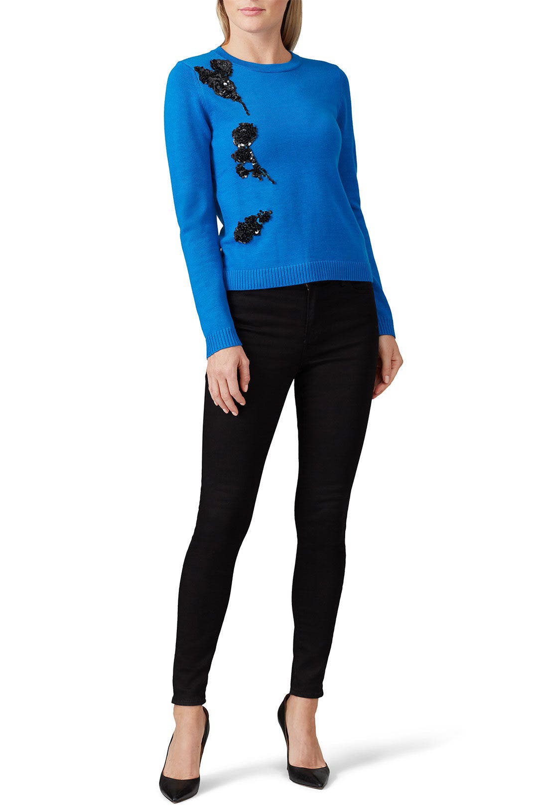 Cerulean Applique Sweater by Prabal Gurung x RTR 0