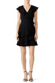 Black Ruffle Combo Dress by Parker