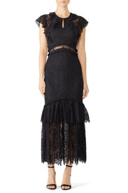 Ruffle Illusion Lace Dress by Three Floor