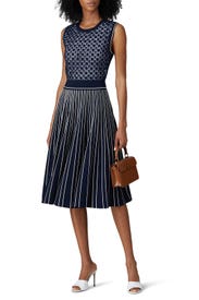 Pleated Sweater Dress by Tory Burch